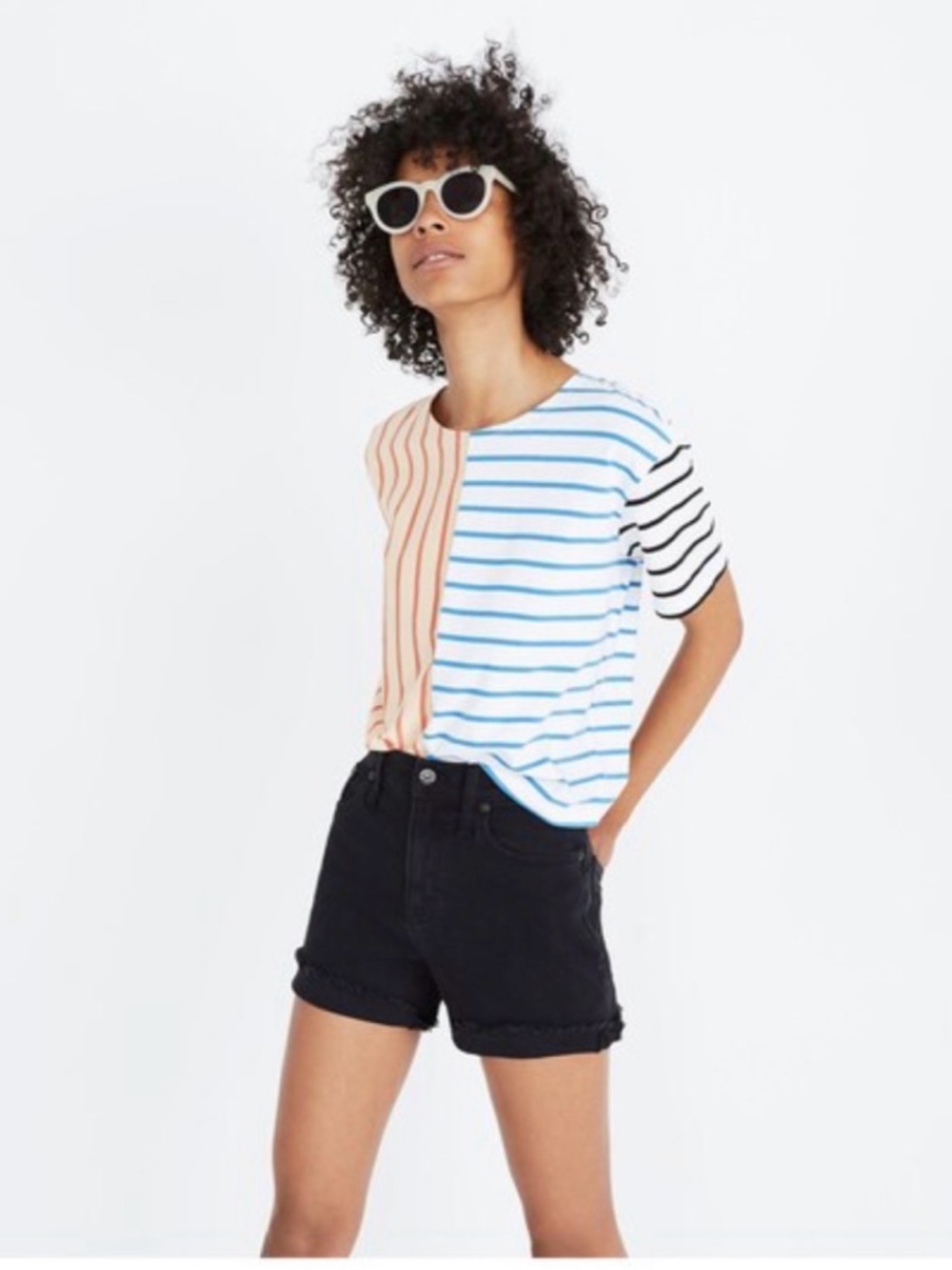 Madewell The Perfect Jean Short In Washed Black
